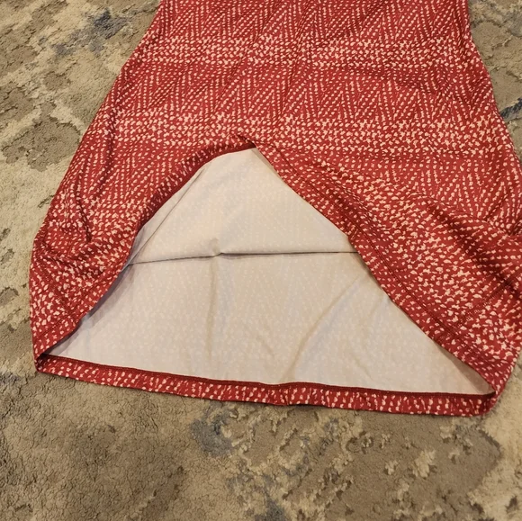 Prana Elixir Racerback Dress Crushed Cran Sumatra Pink Red Built In Bra Medium - Picture 10 of 16